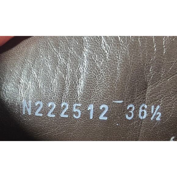 AGL Knee High Boots Womens 36.5 US 6.5 Black Leather Career Office Almond Toe - Picture 8 of 12